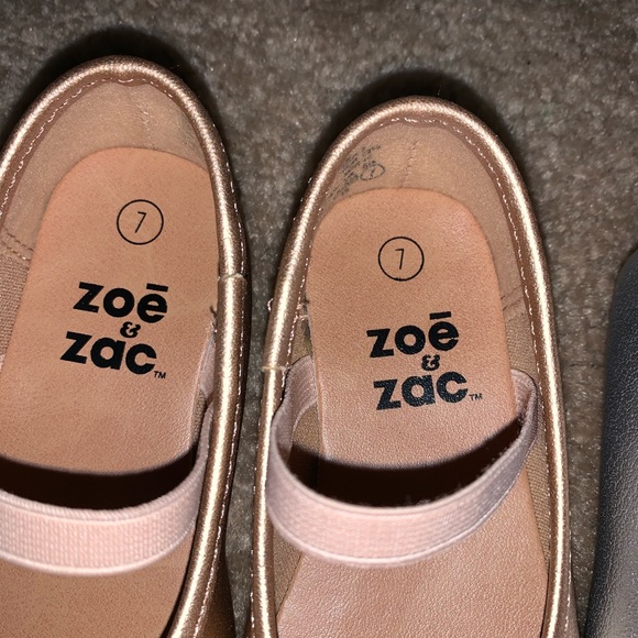 Zoe & Zac silver & Rose gold flats 7 - Picture 4 of 6